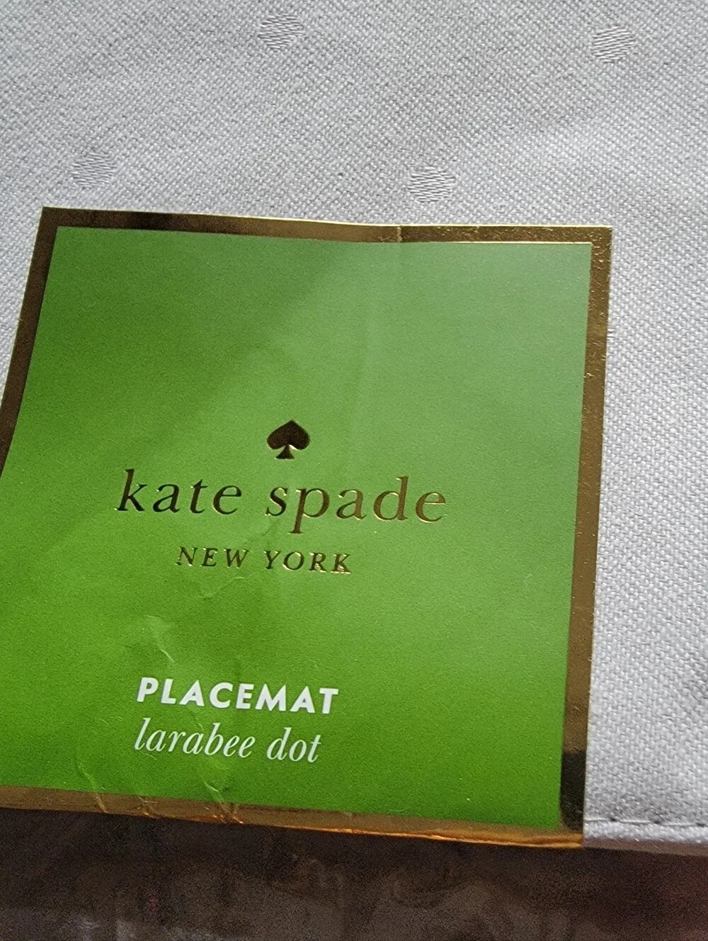 Kate Spade Larabee Dot Placemats Gray NEW